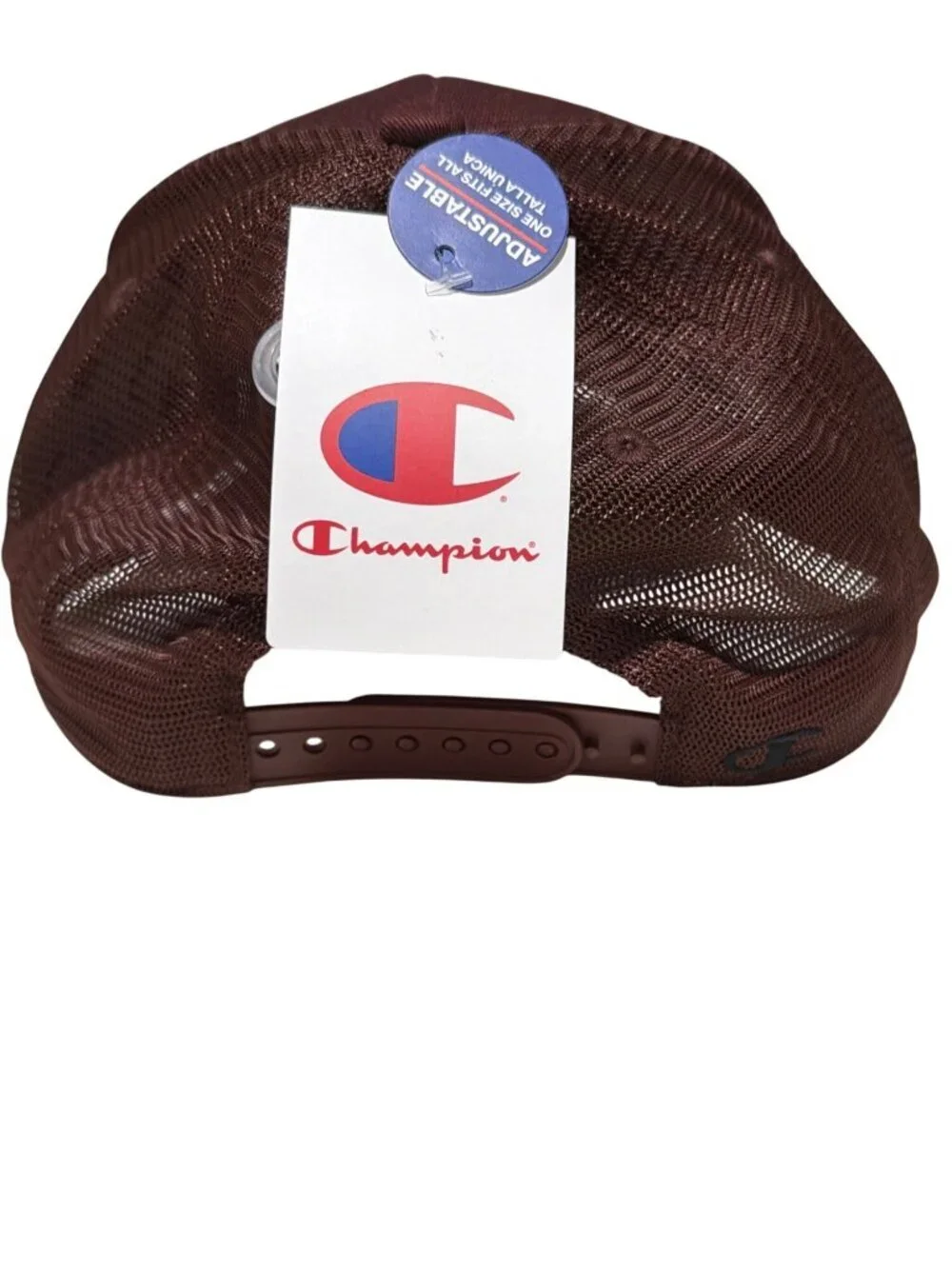 Champion Burgundy Snapback Trucker Hat With Mesh Back & Adjustable Strap